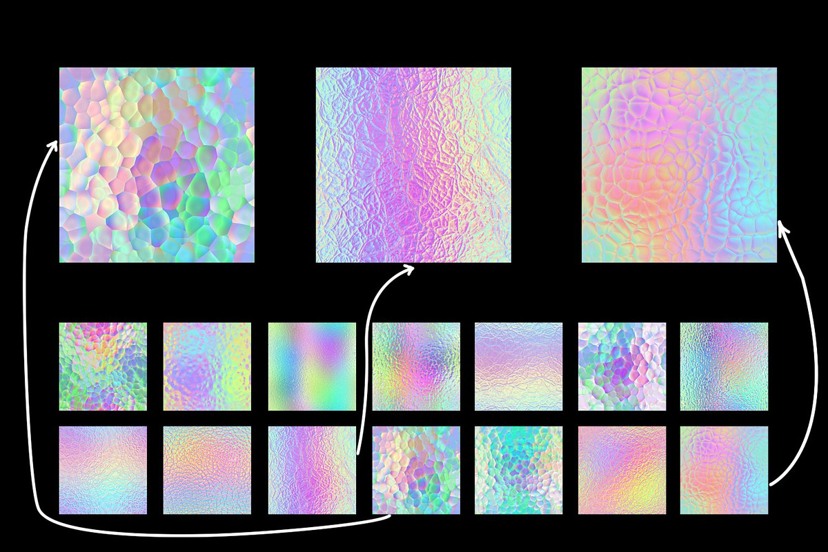 Unicorn Holographic Glass Textures, a Background Graphic by Kseniya-Omega (Photo 2 of 6)