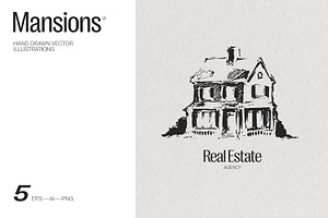 Illustrations of mansions, an Object Illustration by TheMountBirdStudio