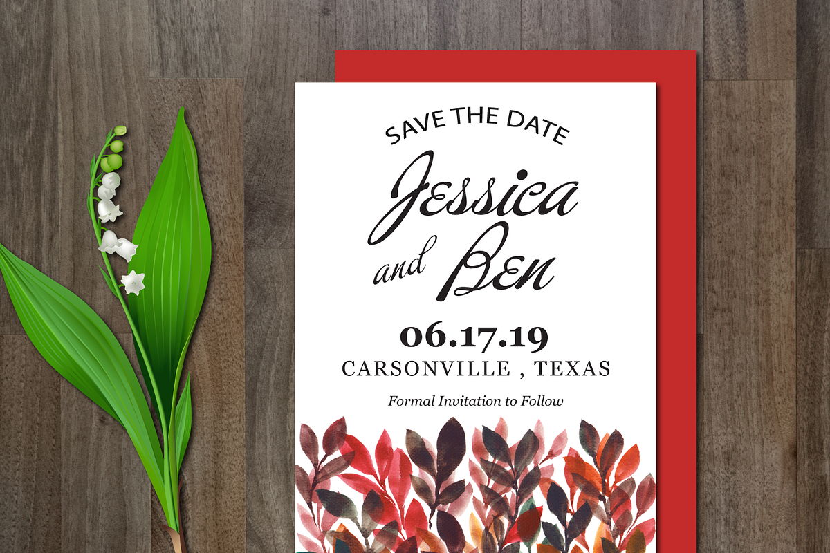 Watercolor Flower Wedding Suite, an Invitation Template by aticnomar (Photo 3 of 5)