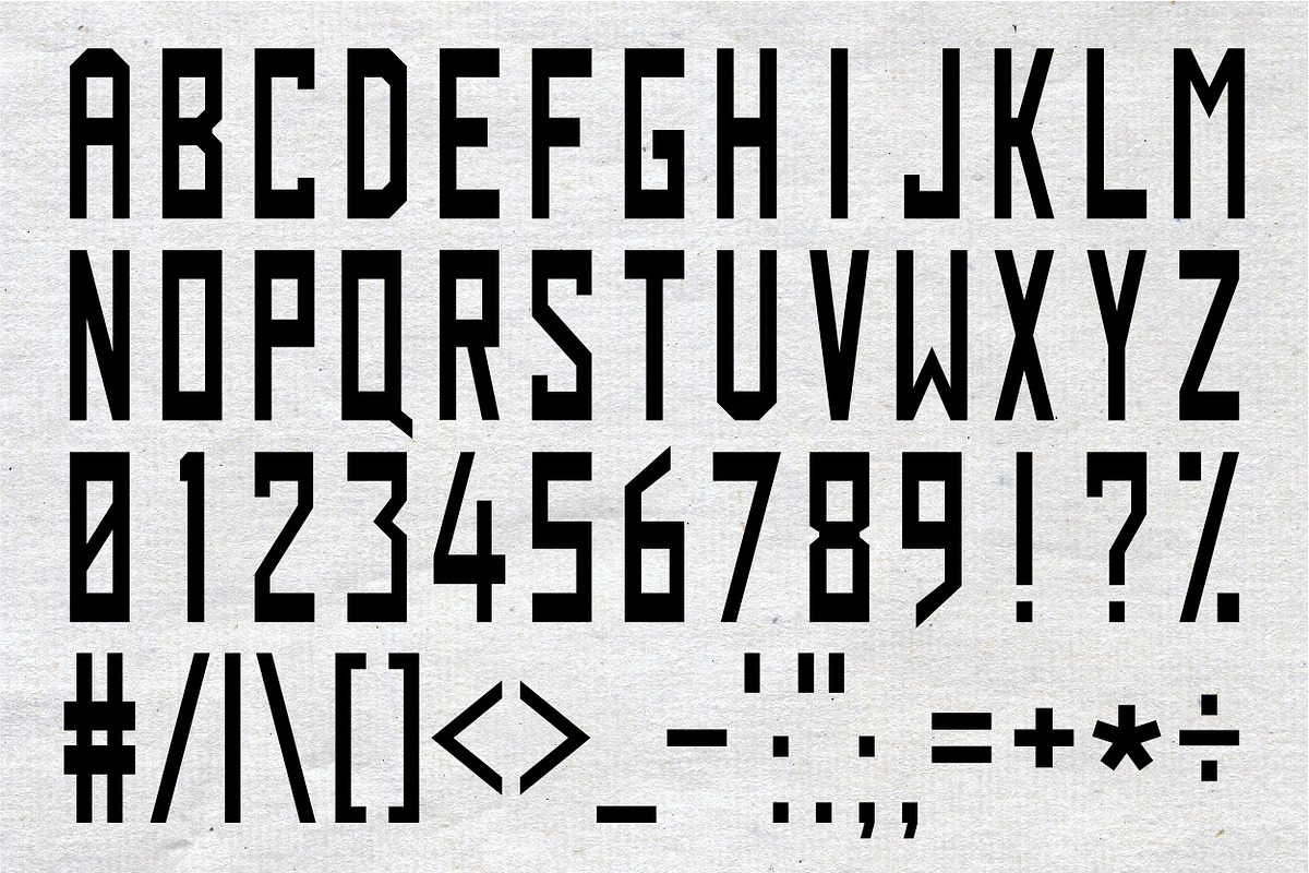 AVIA geometric font preview 2