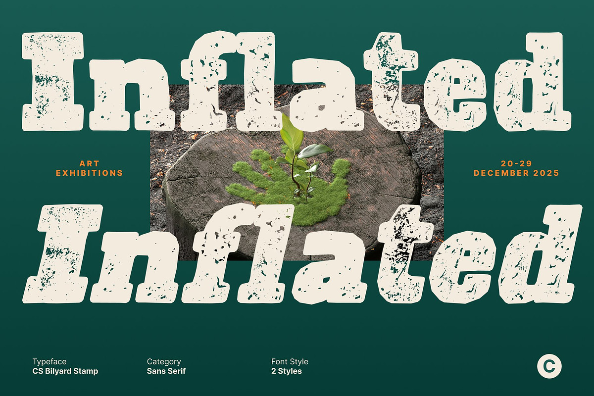 CS Bilyard Stamp, a Slab Serif Font by Craft Supply Co. (Photo 5 of 8)