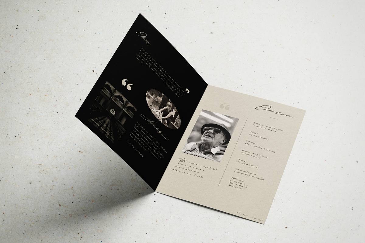 Simple Funeral Program Template, an Invitation Template by Prodesign (Photo 2 of 3)