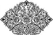 50 Elegant Floral Ornate Silhouette, a Decorative Illustration by Amazin_art (Thumbnail 6 of 30)
