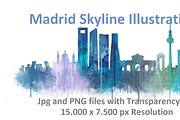 SPAIN Madrid Skyline. Ultra HighRes, an Illustration by HQPhoto Store (Thumbnail 1 of 3)