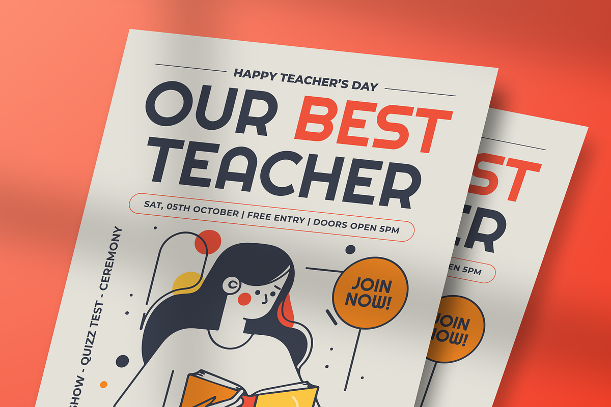 World Teacher's Day Flyer, a Flyer Template by Annora Studio (Photo 4 of 4)