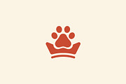 Paw Crown Logo Template, a Branding & Logo Template by Vectoryzen (Thumbnail 1 of 2)