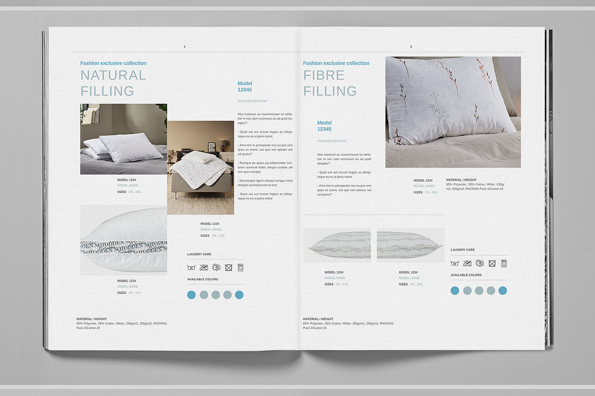 Pillow Catalog Brochure Template, a Brochure Template by Boris Cupac (Photo 7 of 7)