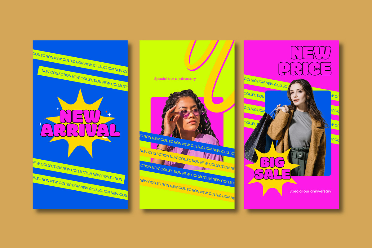 Bold Social Media Story Templates, a Social Media Template by MightyDesign (Photo 2 of 6)
