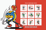 Retro Ball Character Illustration, a Sport Illustration by Decoconio Design (Thumbnail 2 of 6)