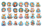 Watercolor Cute Fox Clipart, an Object Graphic by Negarin Digital Art (Thumbnail 3 of 11)