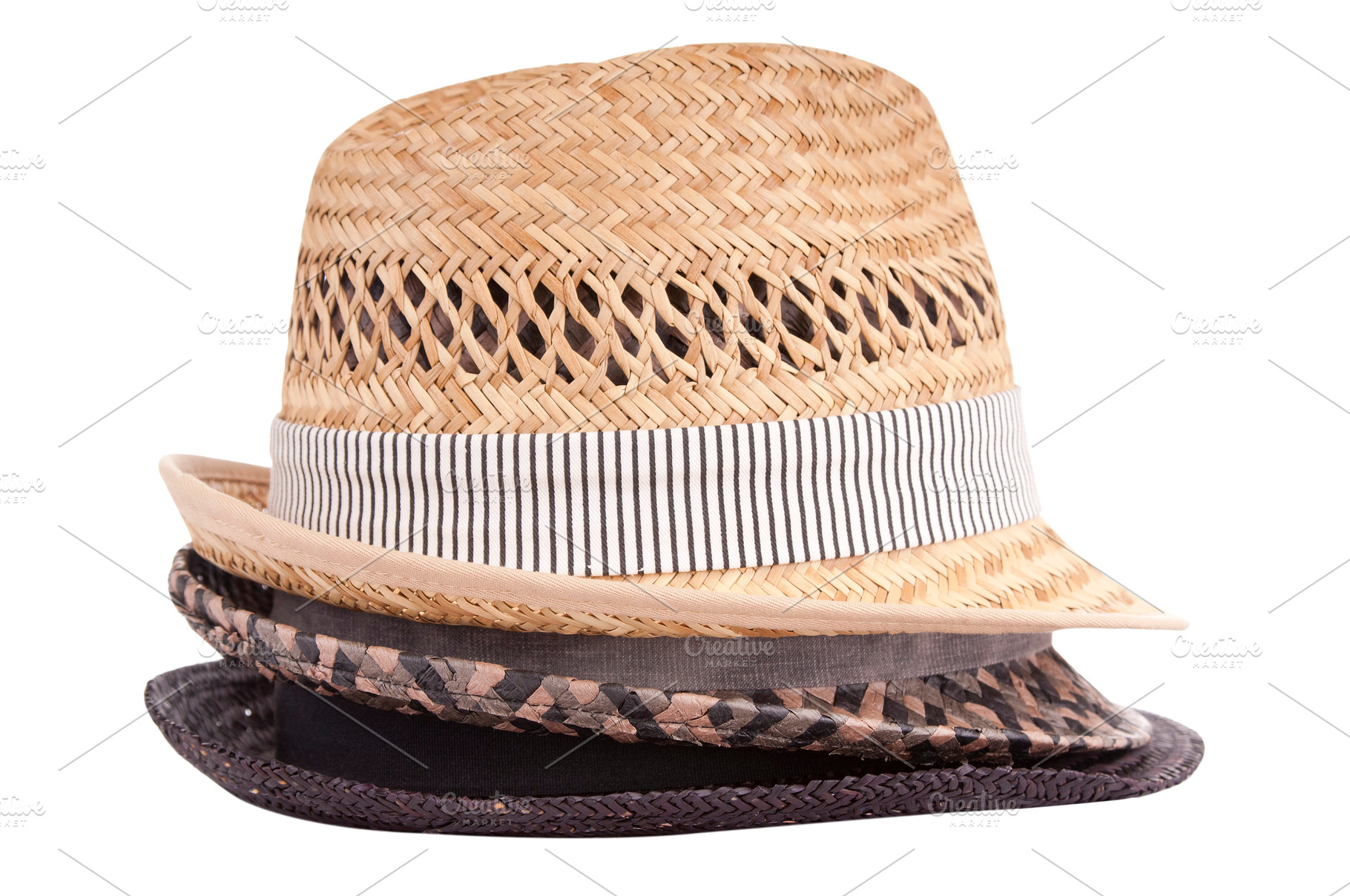 Stack of Hats Isolated, a Beauty & Fashion Photo by THP Creative