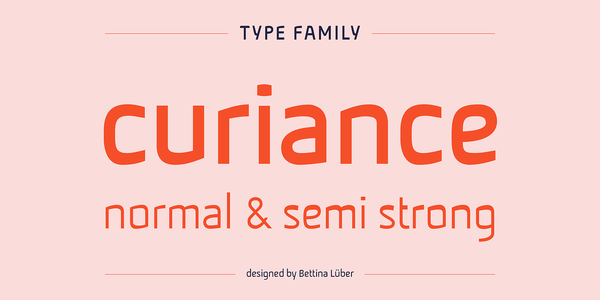 Curiance, a Sans Serif Font by Bettina Lüber (Photo 1 of 9)