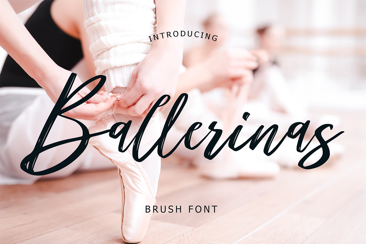 Ballerinas Brush Script Font, a Script Font by Formatika Studio (Photo 1 of 6)