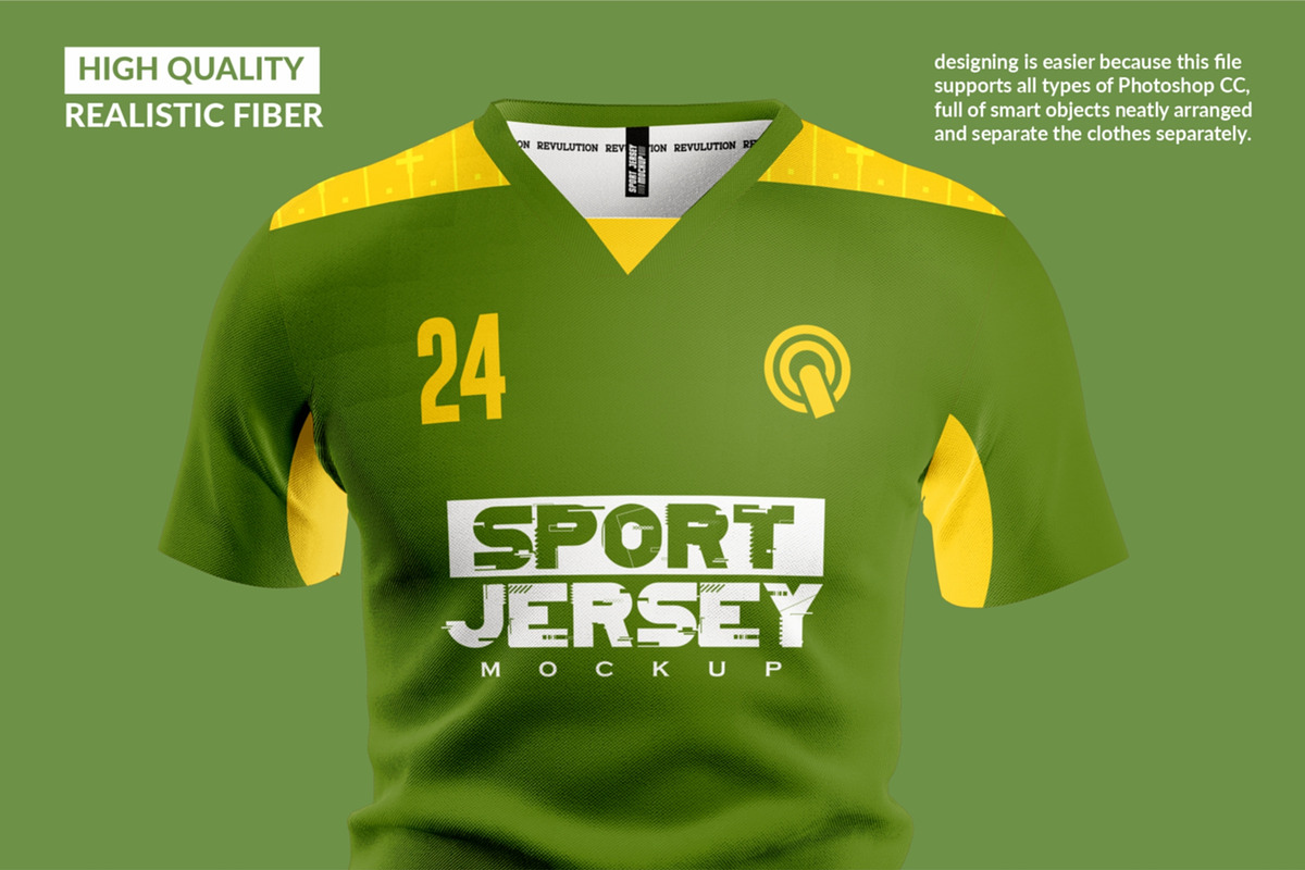 Football Kit T-Shirt Mockup, a Shirt Mockup by image touch (Photo 2 of 5)
