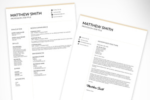 Resume and Letter of Introduction, a Resume Template by McLittle Stock