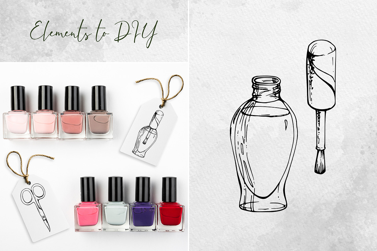 Makeup & cosmetics: nails, an Object Illustration by MsFlaffy (Photo 7 of 8)