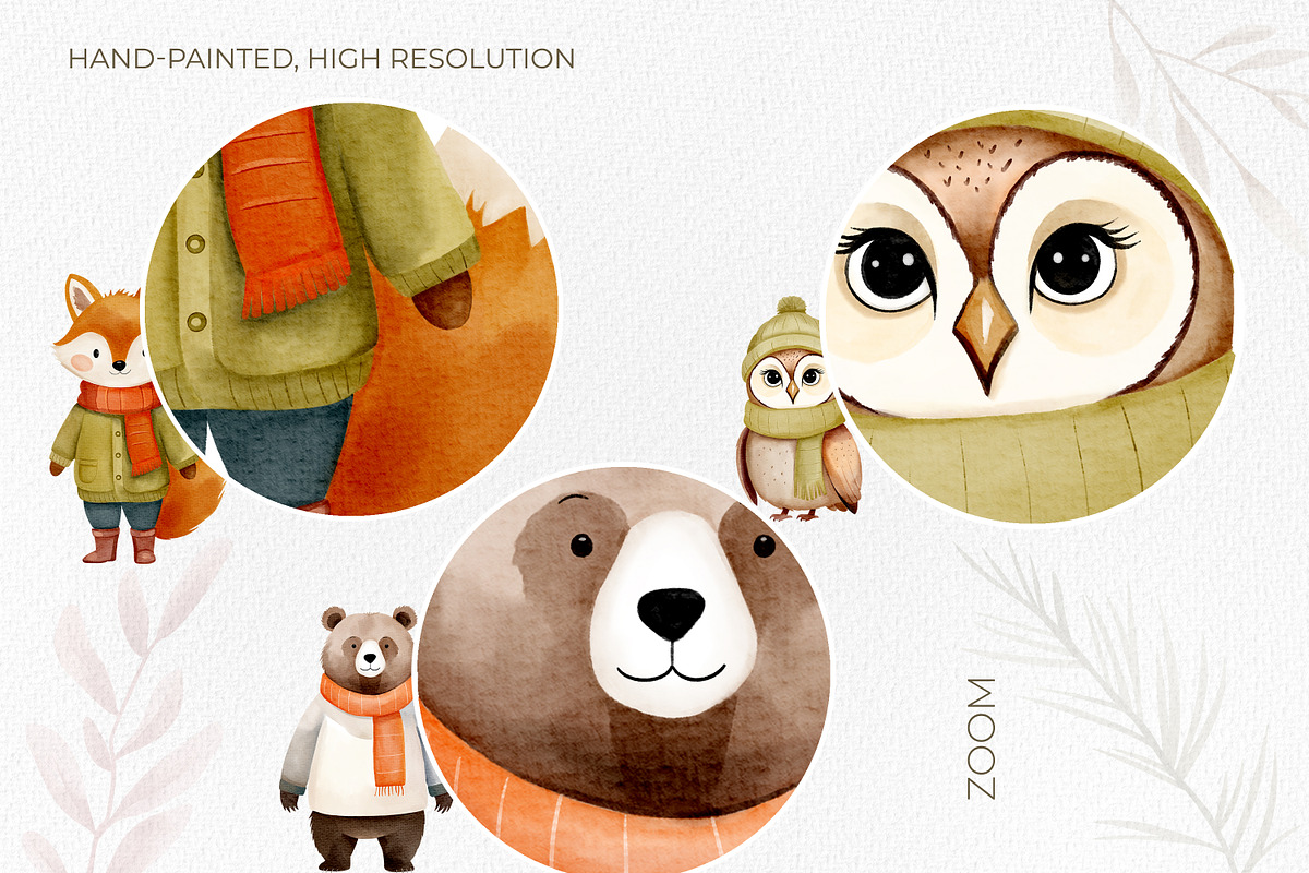 Watercolor animals. Autumn woodland, an Illustration by Hanna's ArtLab (Photo 2 of 5)