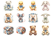 Boho Cute Animals Clipart, a Seasonal Illustration by Designking (Thumbnail 2 of 5)