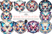 Mystical Butterfly Round Stained Gla, an Illustration by DreamCafeArt (Thumbnail 1 of 6)