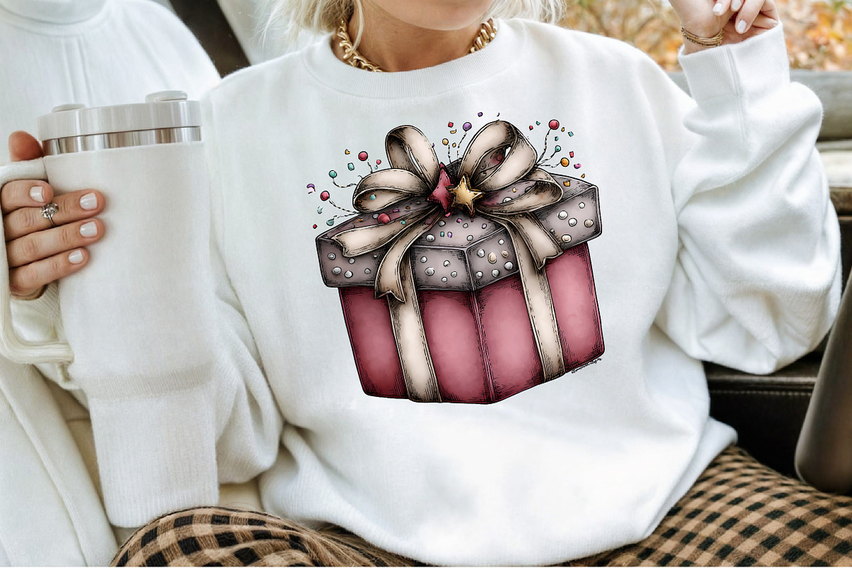 Whimsical New Year Gift Box Clipart, an Illustration by Sublimation Artist (Photo 4 of 6)