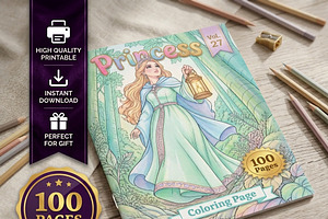 Magical Princess Coloring Book Vol27