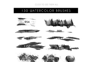 130 Sponge Watercolor Brushes