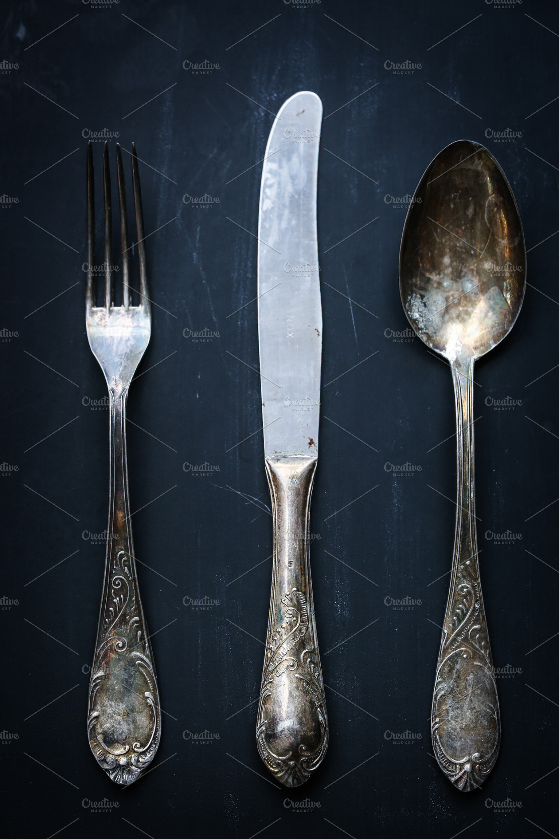Minimal Series: vintage flatware, an Industrial Photo by The Little Wild Apple