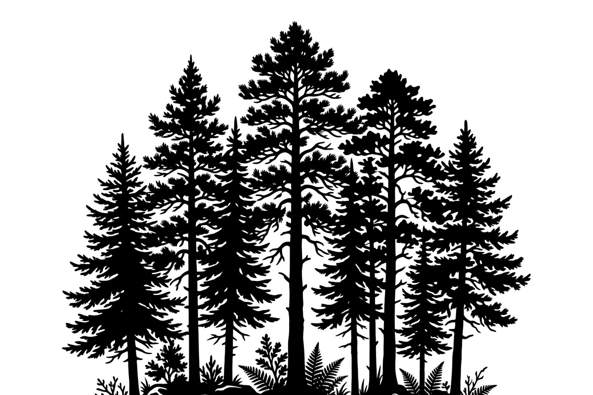 Majestic Pine Trees SVG, a Finance Illustration by Amazin_art (Photo 34 of 34)