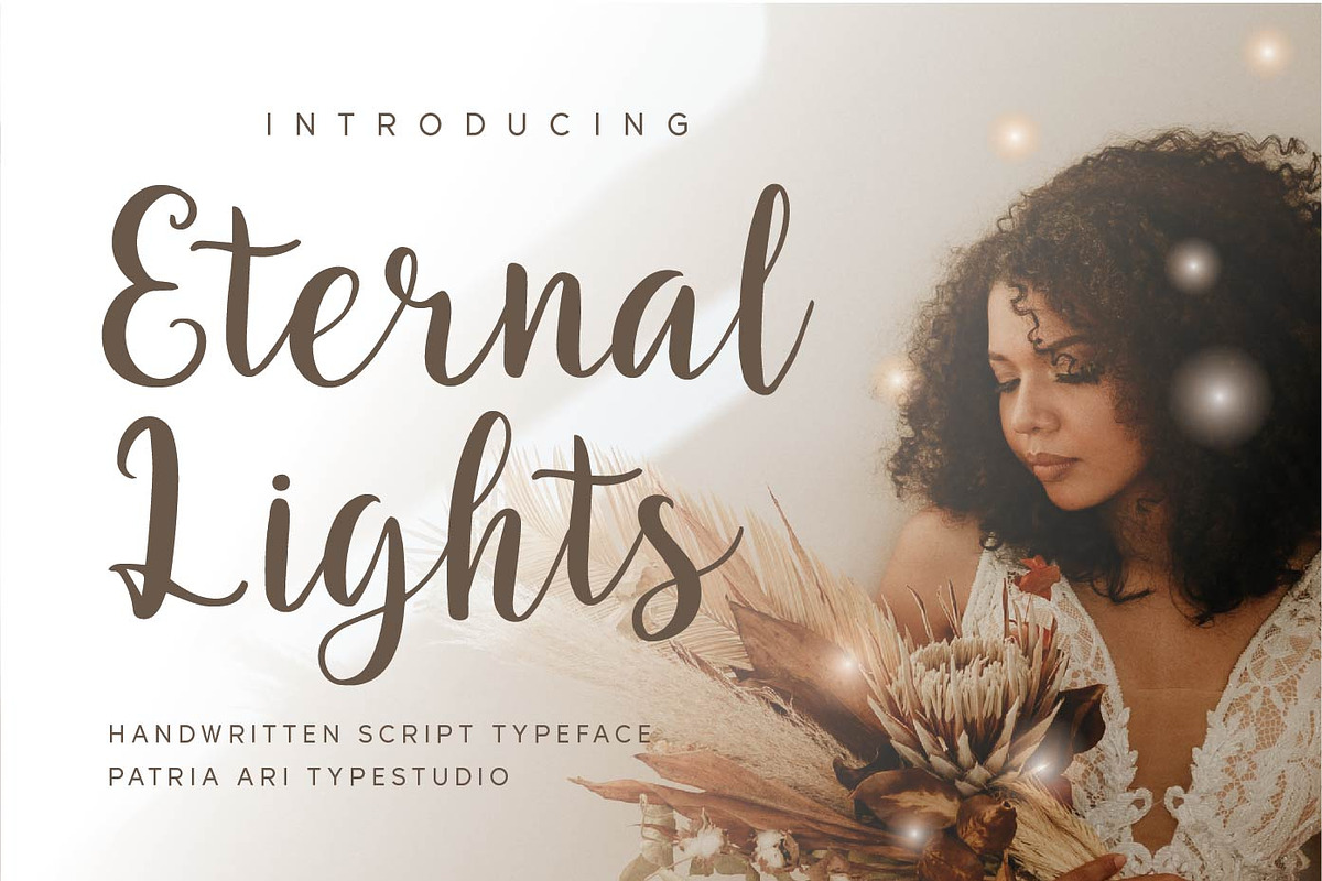 Eternal Lights, a Script Font by Patria Ari (P4tcreativa) (Photo 1 of 11)