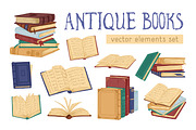 Antique hand-drawn books set, a Decorative Illustration by Good Studio (Thumbnail 1 of 4)