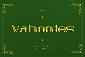 Vahontes Decorative Serif