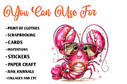 Beach Animals Clipart PNG, an Illustration by CreationArt (Thumbnail 2 of 7)