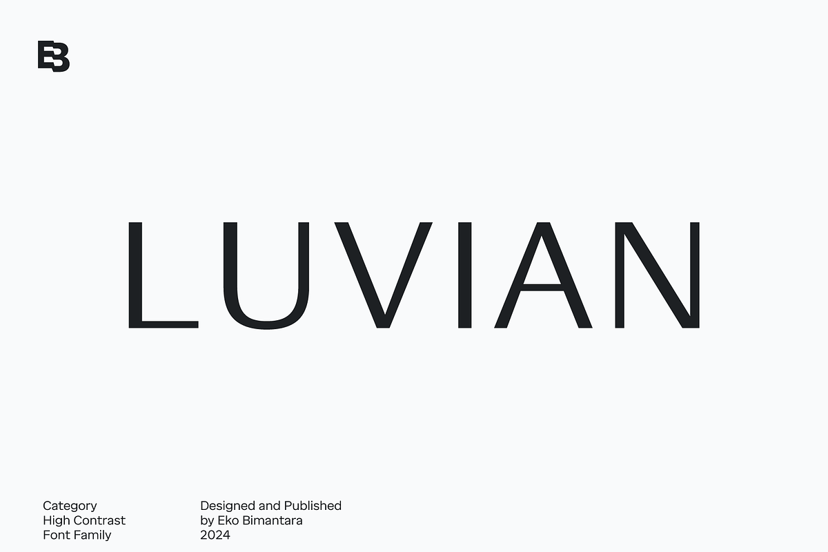 Luvian; Elegant Font Family, a Sans Serif Font by Eko Bimantara (Photo 1 of 15)