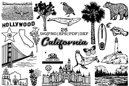 California state vector clipart