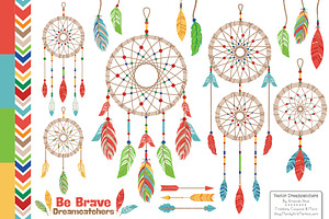 Bright Dreamcatchers Clipart, an Illustration by Amanda Ilkov