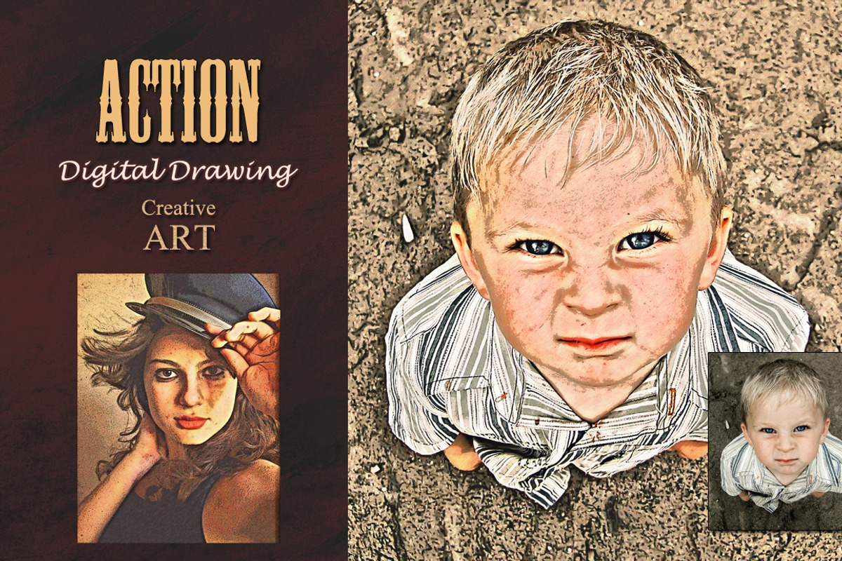 (SALE 85%) Digital Drawing Action