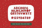 Christmas Hand Drawn Font, a Handwritten Font by Barkova Nadya (Thumbnail 2 of 5)