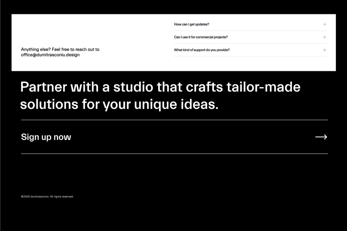 Minimal Design Agency Template, an UI Kit Template by dumitrasconiu.design (Photo 5 of 5)