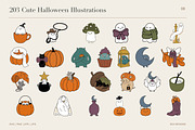 203 Cute Halloween Illustrations, a Seasonal Illustration by designvectx (Thumbnail 9 of 11)