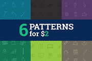 6 web patterns, a Pattern Graphic by Babic Goran (Thumbnail 1 of 4)