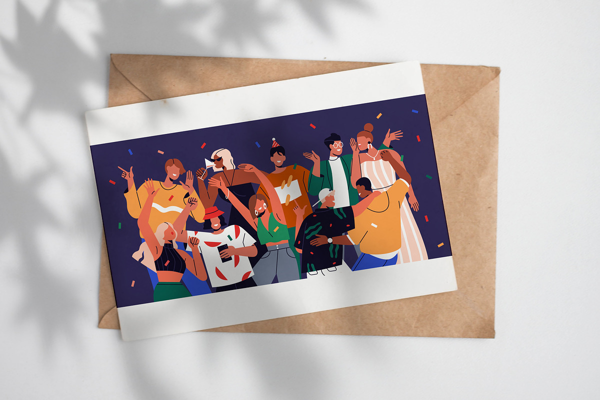 Happy people at celebration party, a Person Illustration by Good Studio (Photo 2 of 2)