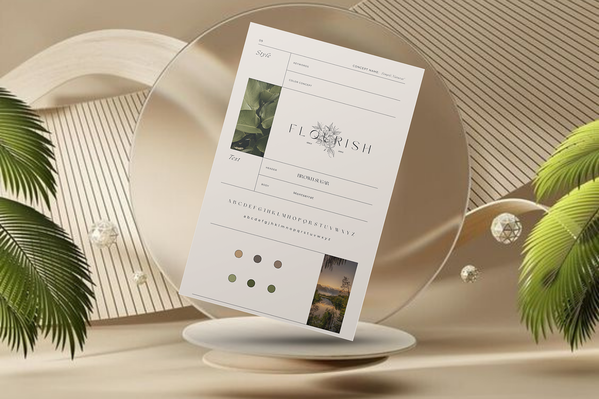 MICHAN Brand Board Template, a Templates & Theme by The Magic Glow Co. (Photo 2 of 6)