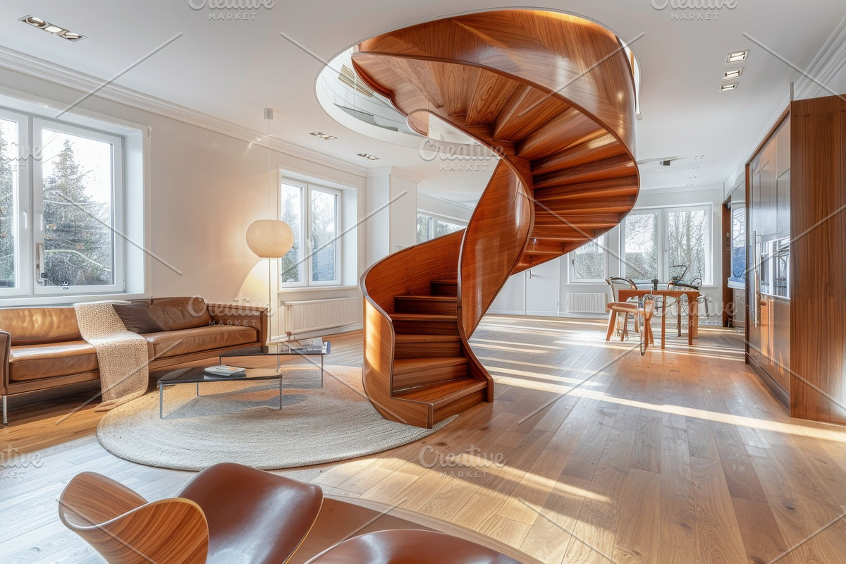 69 Spiral wooden staircases, an Architecture Photo by Handmadefont (Photo 35 of 73)