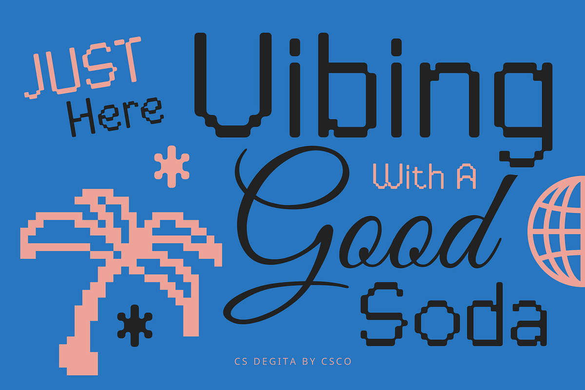 CS Degita – Pixel Font, a Sans Serif Font by Craft Supply Co. (Photo 6 of 8)