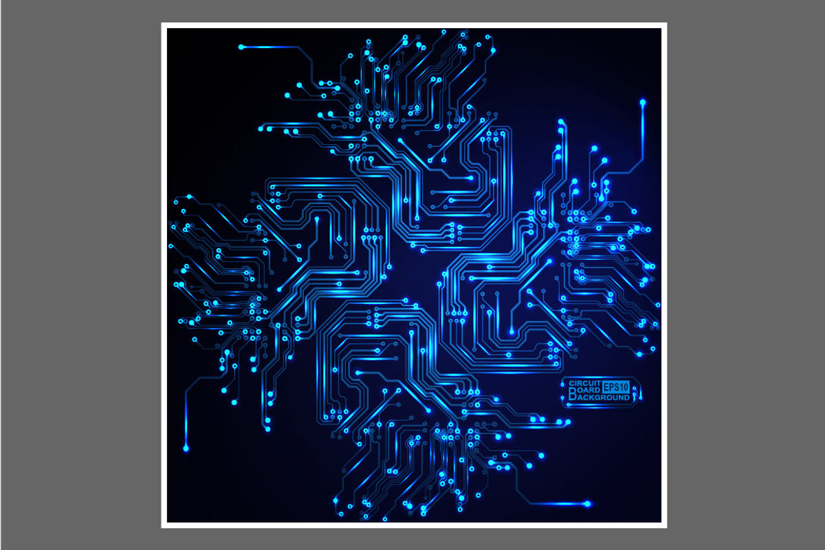 -50% Circuit boards backgrounds set, a Background Graphic by frost_newt (Photo 4 of 11)