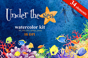 Watercolor kit - Under the Sea