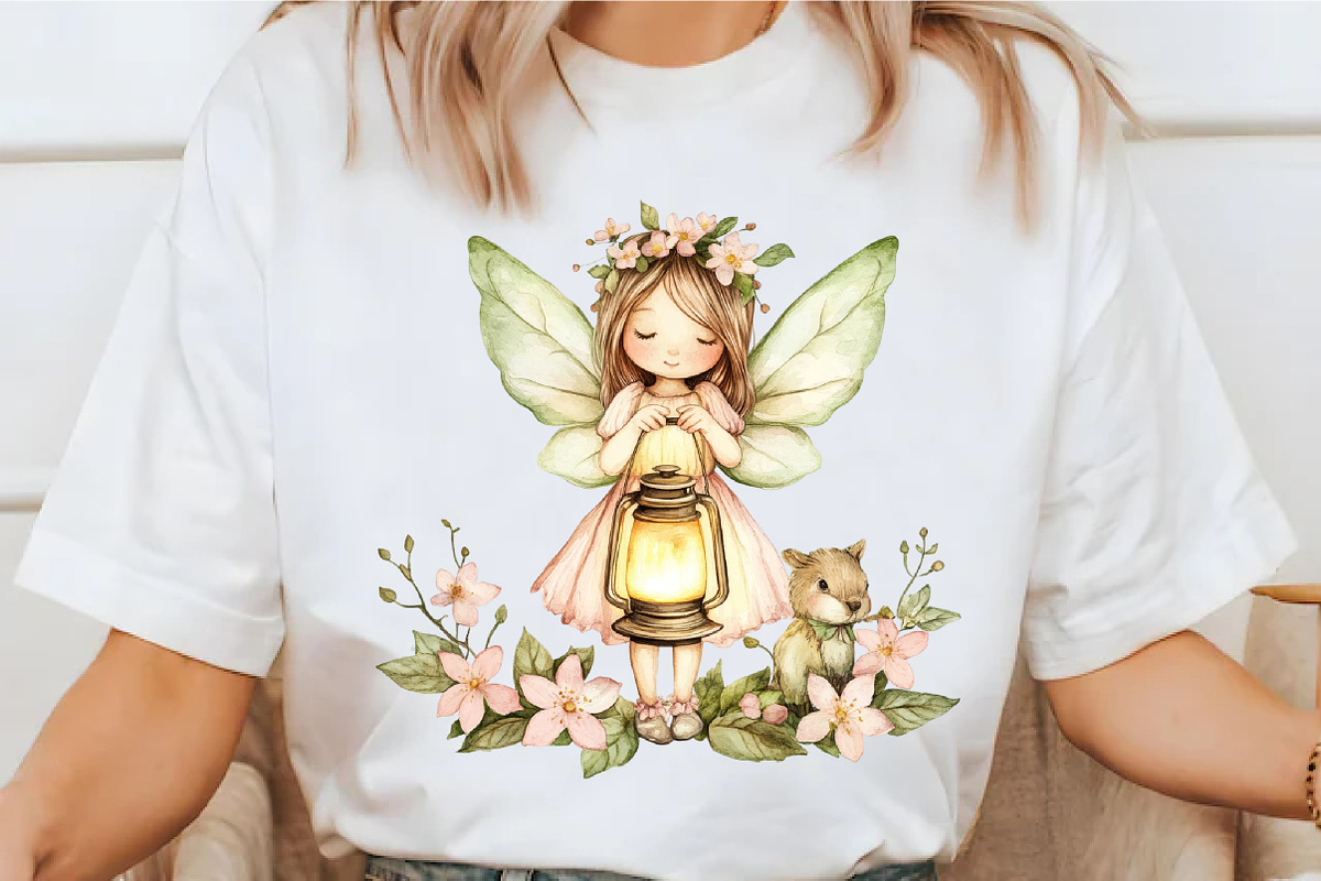 Cute Spring Fairy & Woodland Animals, an Illustration by designcity5 (Photo 5 of 5)