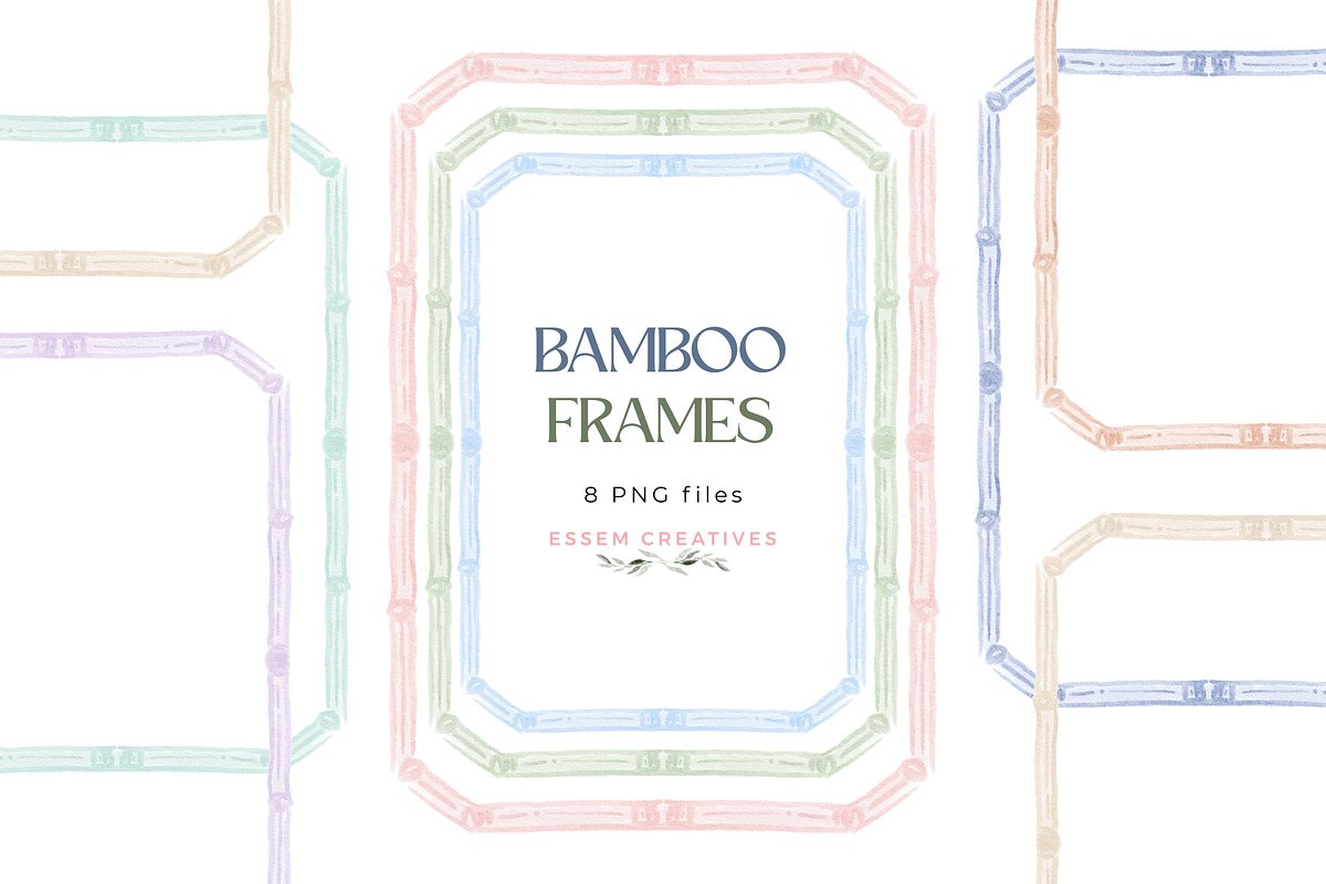 Grandmillenial Bamboo Frame Clipart, a Background Graphic by Essem Creatives (Photo 1 of 5)