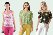Women's Summer Clothing Mockup, a Shirt Mockup by PSD Market (Thumbnail 2 of 20)