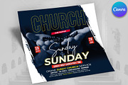 Sunday Service Church Flyer, a Flyer Template by Psd Templates (Thumbnail 2 of 2)